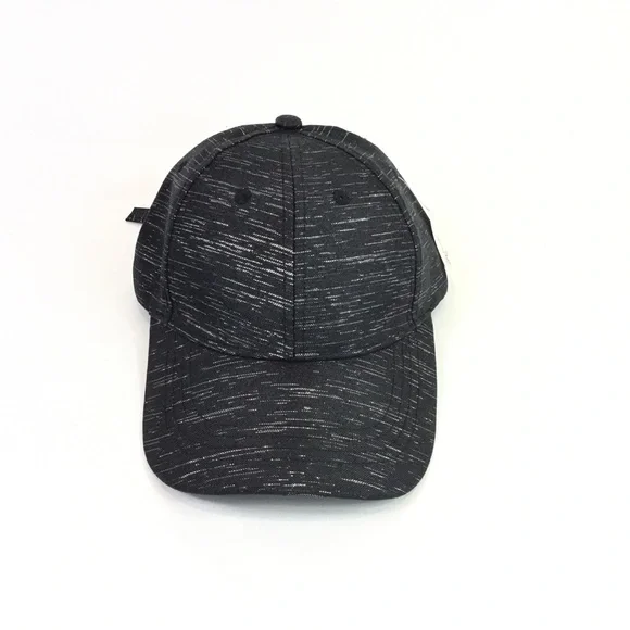 Textured Baseball Cap Casual Stylish Black & Silve - Picture 3 of 6